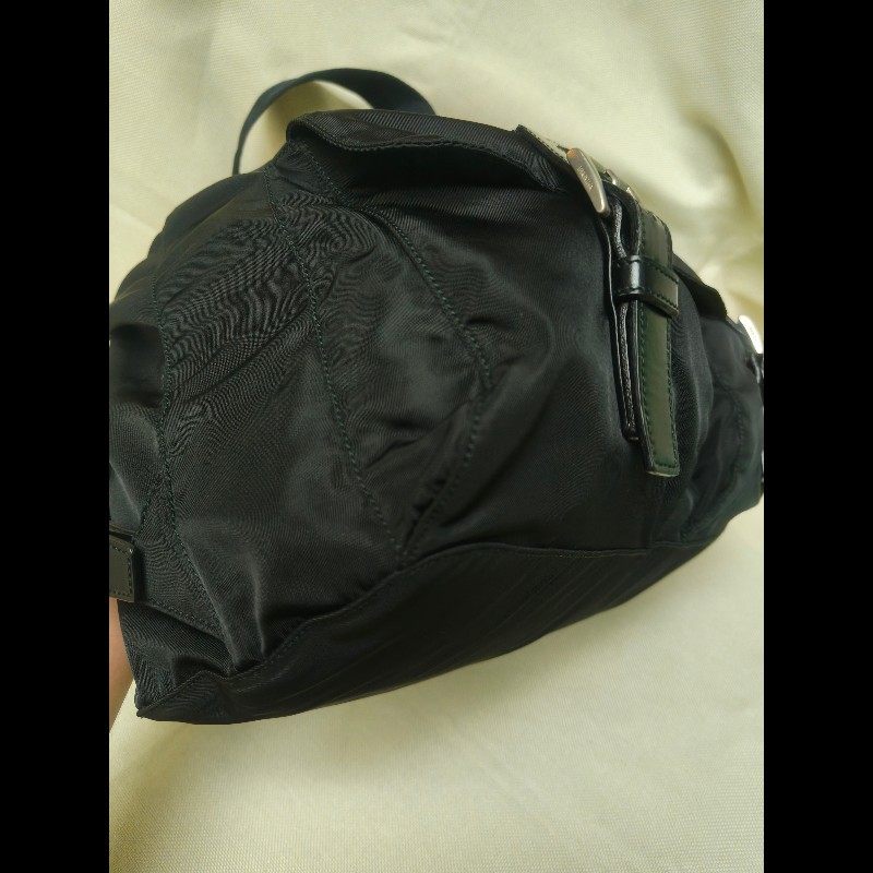 🔥年終狂降🔥【限時降價只到12/31】【8成新】㊣✨PRADA✨普拉達 黑色 帆布 皮革 口袋 中型 後背包 /二手包/二手精品🌳二手樹屋🌳-7