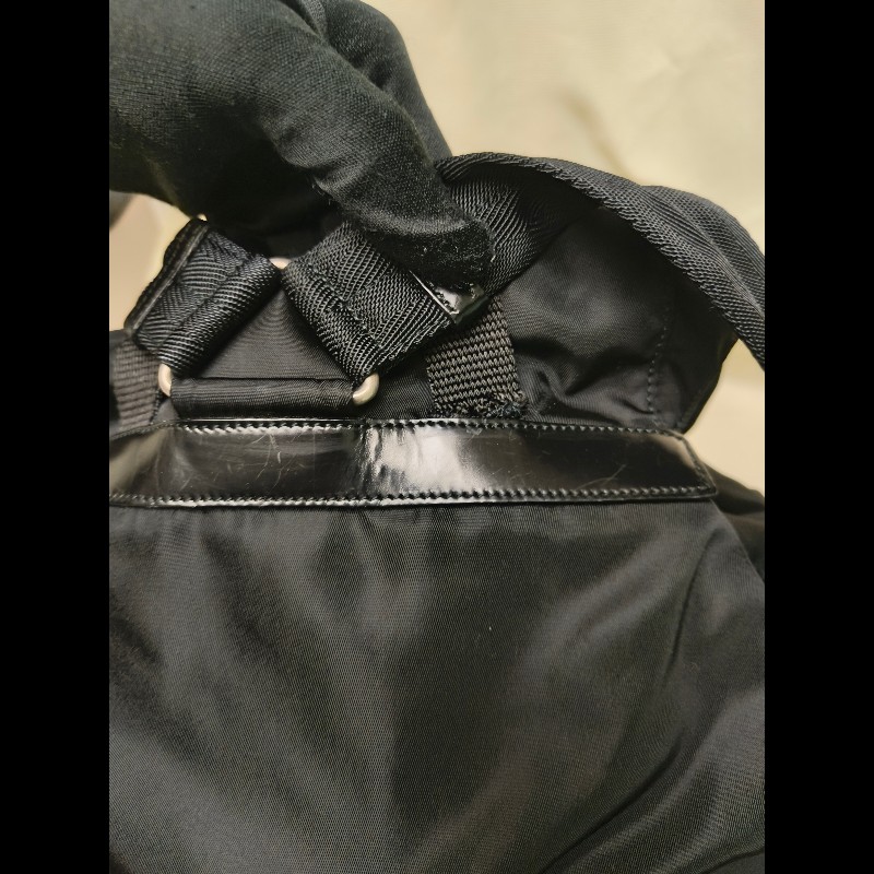 🔥年終狂降🔥【限時降價只到12/31】【8成新】㊣✨PRADA✨普拉達 黑色 帆布 皮革 口袋 中型 後背包 /二手包/二手精品🌳二手樹屋🌳-17