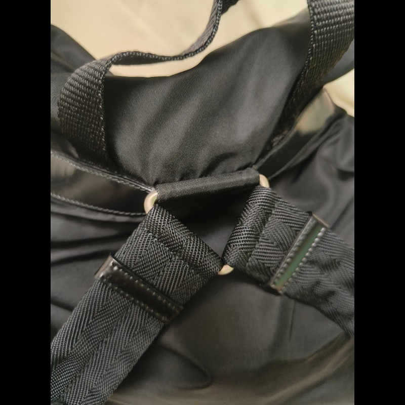 🔥年終狂降🔥【限時降價只到12/31】【8成新】㊣✨PRADA✨普拉達 黑色 帆布 皮革 口袋 中型 後背包 /二手包/二手精品🌳二手樹屋🌳-20