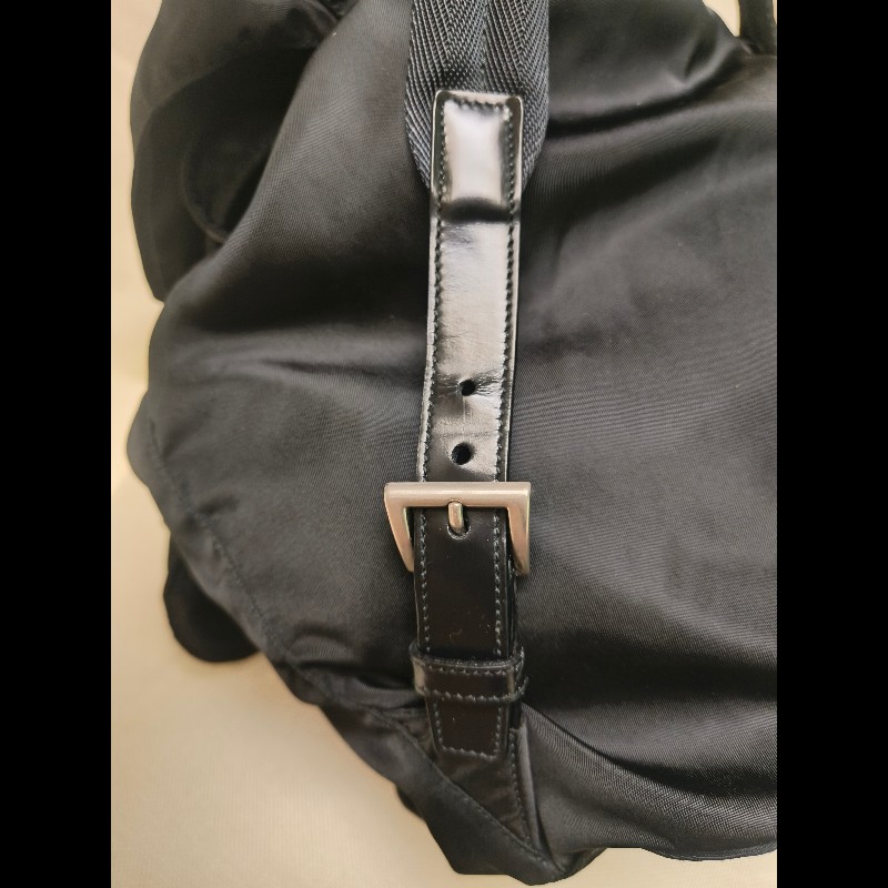 🔥年終狂降🔥【限時降價只到12/31】【8成新】㊣✨PRADA✨普拉達 黑色 帆布 皮革 口袋 中型 後背包 /二手包/二手精品🌳二手樹屋🌳-22