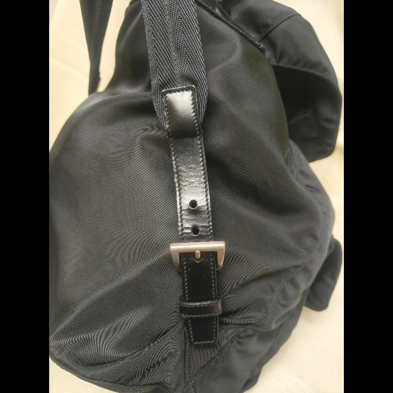 🔥年終狂降🔥【限時降價只到12/31】【8成新】㊣✨PRADA✨普拉達 黑色 帆布 皮革 口袋 中型 後背包 /二手包/二手精品🌳二手樹屋🌳-23