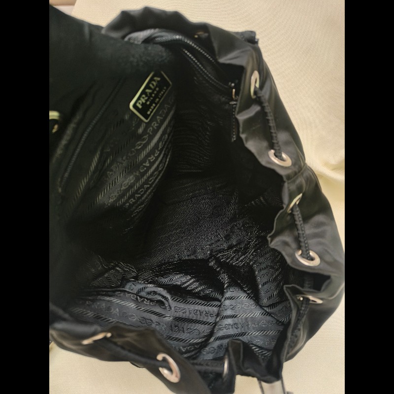 🔥年終狂降🔥【限時降價只到12/31】【8成新】㊣✨PRADA✨普拉達 黑色 帆布 皮革 口袋 中型 後背包 /二手包/二手精品🌳二手樹屋🌳-31