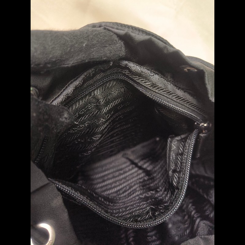 🔥年終狂降🔥【限時降價只到12/31】【8成新】㊣✨PRADA✨普拉達 黑色 帆布 皮革 口袋 中型 後背包 /二手包/二手精品🌳二手樹屋🌳-33