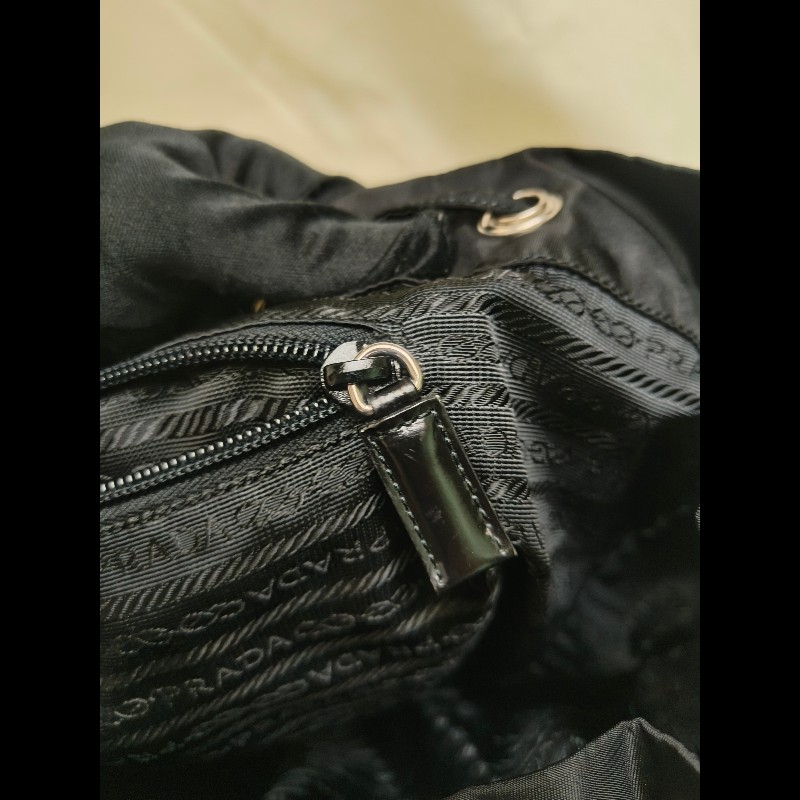 🔥年終狂降🔥【限時降價只到12/31】【8成新】㊣✨PRADA✨普拉達 黑色 帆布 皮革 口袋 中型 後背包 /二手包/二手精品🌳二手樹屋🌳-35