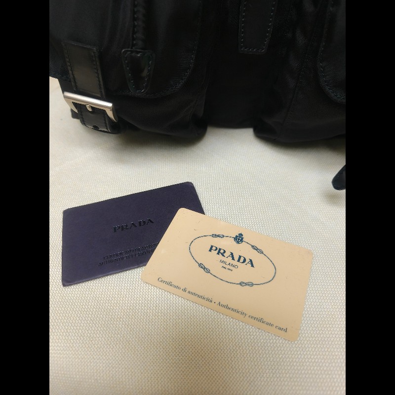 🔥年終狂降🔥【限時降價只到12/31】【8成新】㊣✨PRADA✨普拉達 黑色 帆布 皮革 口袋 中型 後背包 /二手包/二手精品🌳二手樹屋🌳-41