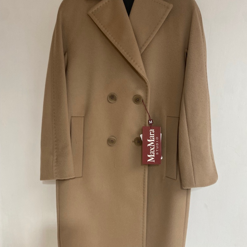 促銷品 MaxMara -Agenda 水波紋 羊毛大衣-4