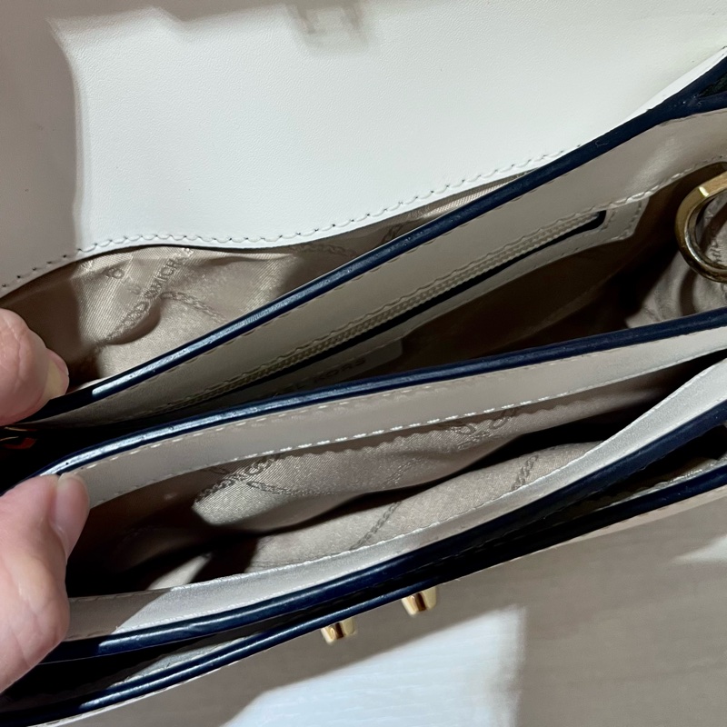 狀況佳✨ MK 經典藍白撞色 郵差包 Sloan Editor 含防塵袋 OPWHT MULTI-5