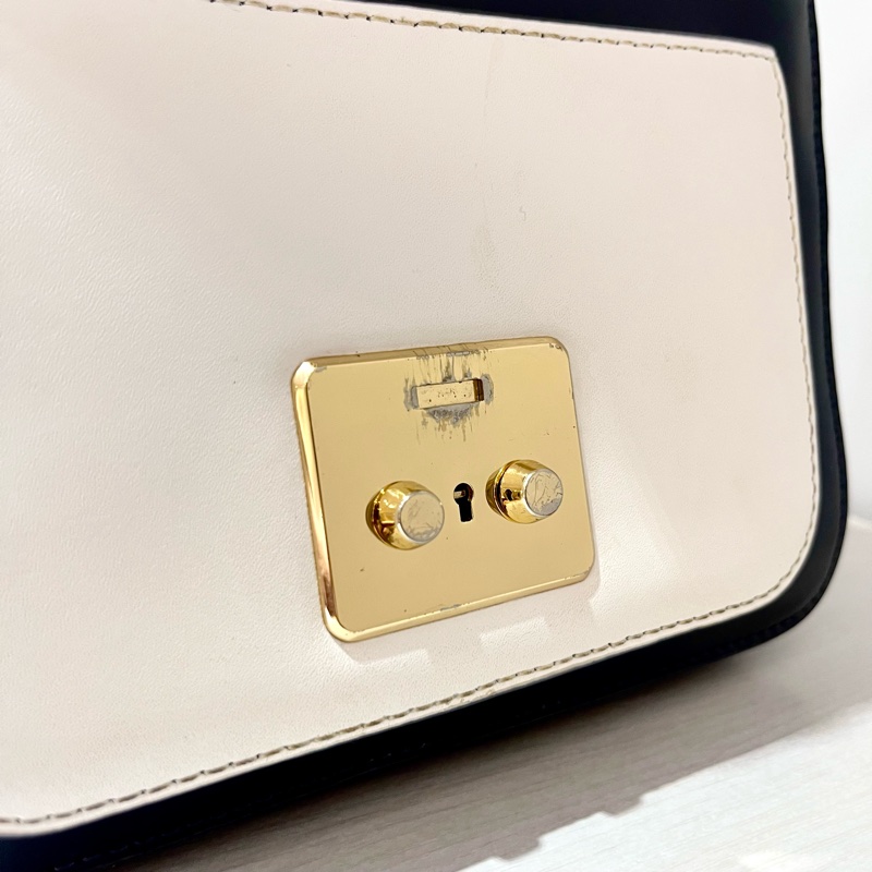 狀況佳✨ MK 經典藍白撞色 郵差包 Sloan Editor 含防塵袋 OPWHT MULTI-9