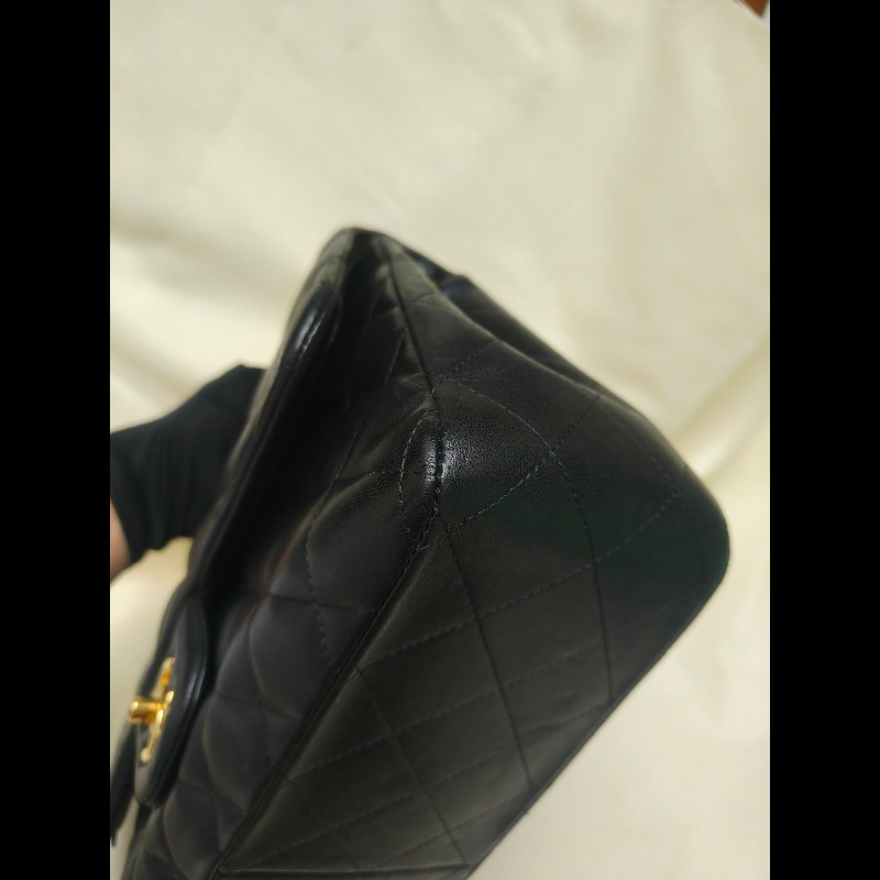 🔥年終狂降🔥【限時降價只到12/31】㊣✨Chanel✨（附購證）香奈兒 小香 Jumbo 30 黑金 羊皮 雷標 保卡 掀蓋 菱格紋 皮穿鏈 單肩包 鏈條包 信封包 斜背包/二手包/二手精品/保證正品🌳二手樹屋🌳-9