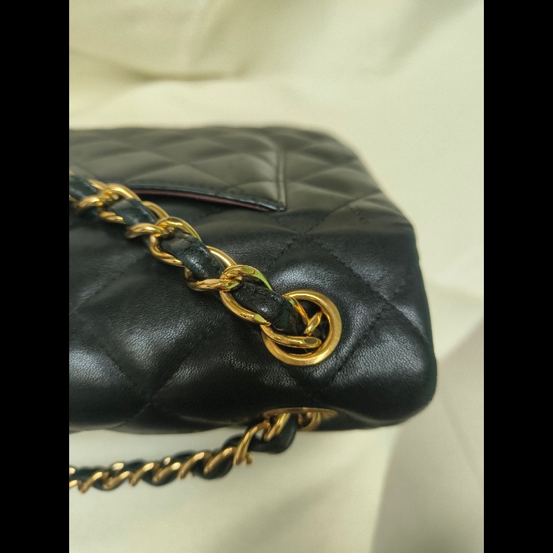 🔥年終狂降🔥【限時降價只到12/31】㊣✨Chanel✨（附購證）香奈兒 小香 Jumbo 30 黑金 羊皮 雷標 保卡 掀蓋 菱格紋 皮穿鏈 單肩包 鏈條包 信封包 斜背包/二手包/二手精品/保證正品🌳二手樹屋🌳-25