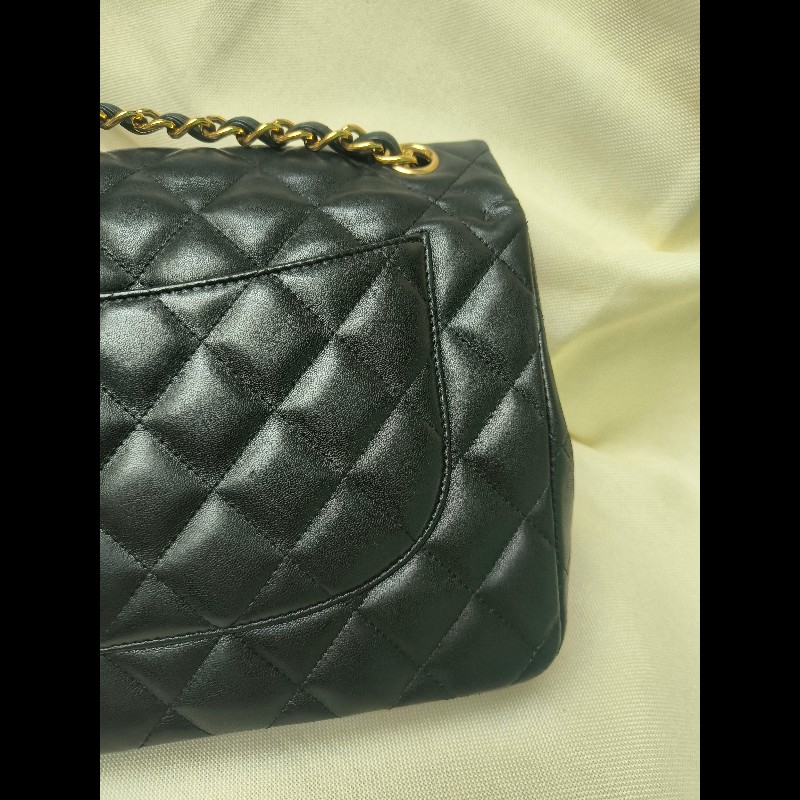 🔥年終狂降🔥【限時降價只到12/31】㊣✨Chanel✨（附購證）香奈兒 小香 Jumbo 30 黑金 羊皮 雷標 保卡 掀蓋 菱格紋 皮穿鏈 單肩包 鏈條包 信封包 斜背包/二手包/二手精品/保證正品🌳二手樹屋🌳-29