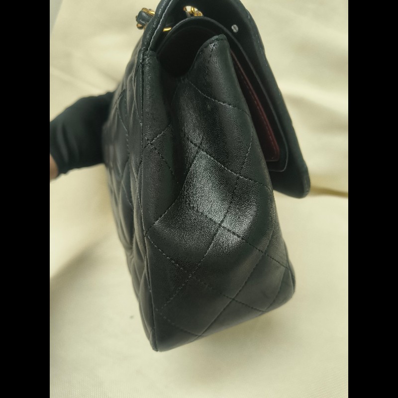 🔥年終狂降🔥【限時降價只到12/31】㊣✨Chanel✨（附購證）香奈兒 小香 Jumbo 30 黑金 羊皮 雷標 保卡 掀蓋 菱格紋 皮穿鏈 單肩包 鏈條包 信封包 斜背包/二手包/二手精品/保證正品🌳二手樹屋🌳-37