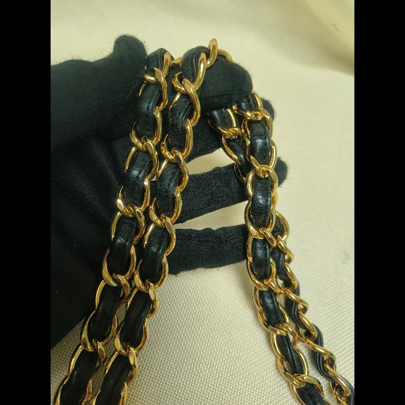 🔥年終狂降🔥【限時降價只到12/31】㊣✨Chanel✨（附購證）香奈兒 小香 Jumbo 30 黑金 羊皮 雷標 保卡 掀蓋 菱格紋 皮穿鏈 單肩包 鏈條包 信封包 斜背包/二手包/二手精品/保證正品🌳二手樹屋🌳-38