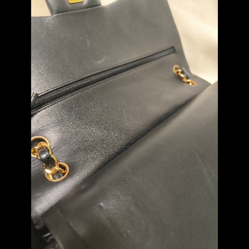 🔥年終狂降🔥【限時降價只到12/31】㊣✨Chanel✨（附購證）香奈兒 小香 Jumbo 30 黑金 羊皮 雷標 保卡 掀蓋 菱格紋 皮穿鏈 單肩包 鏈條包 信封包 斜背包/二手包/二手精品/保證正品🌳二手樹屋🌳-46