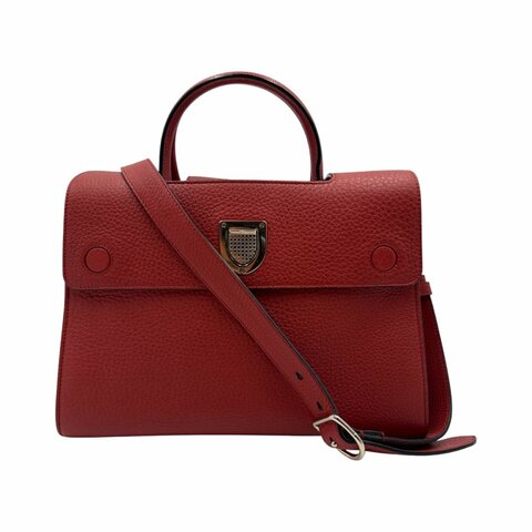 DIOR迪奥Diorever經典盾牌手提包荔枝牛皮中號