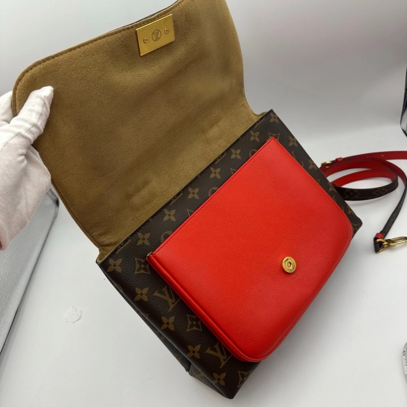 路易威登 LV Monogram Marignan 紅色手提包 單肩包-9