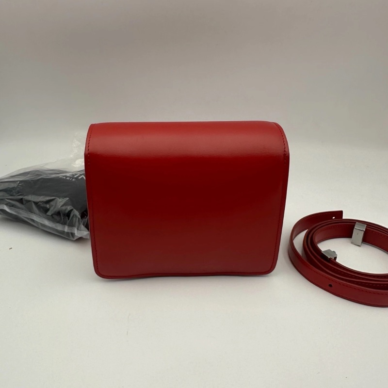 CELINE 經典 Box 單肩包，紅色-1