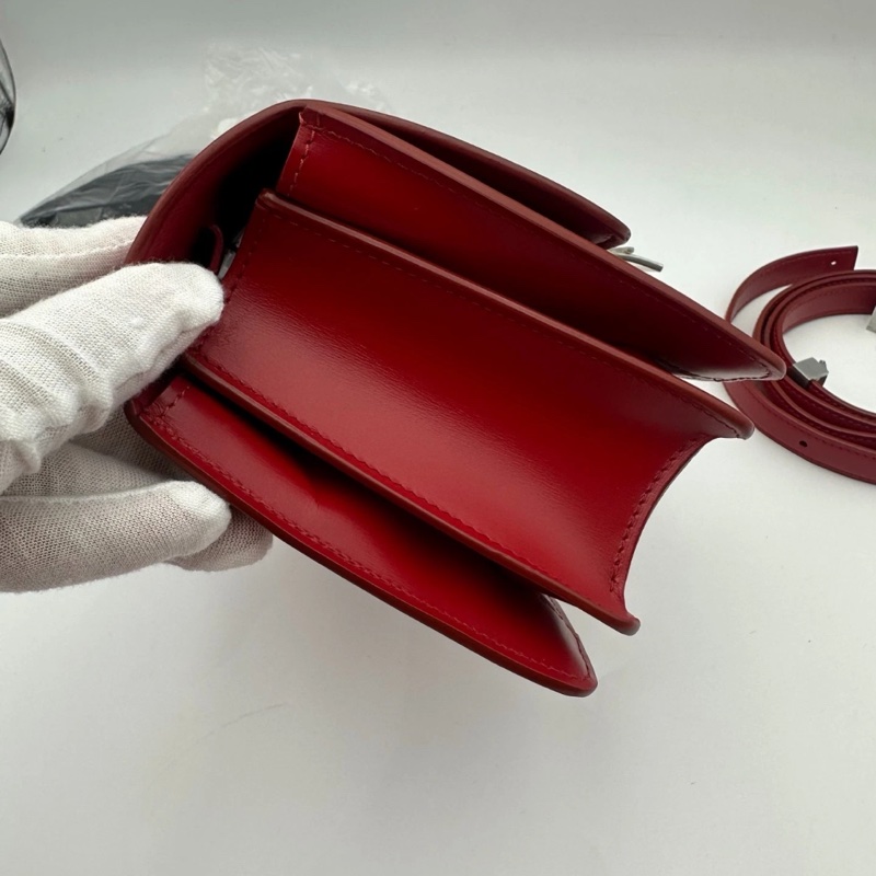 CELINE 經典 Box 單肩包，紅色-12