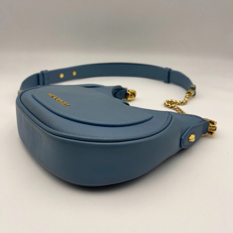 寶格麗 (BVLGARI) 藍色 Serpenti Ellipse Hobo 斜挎包 女士手提包-10