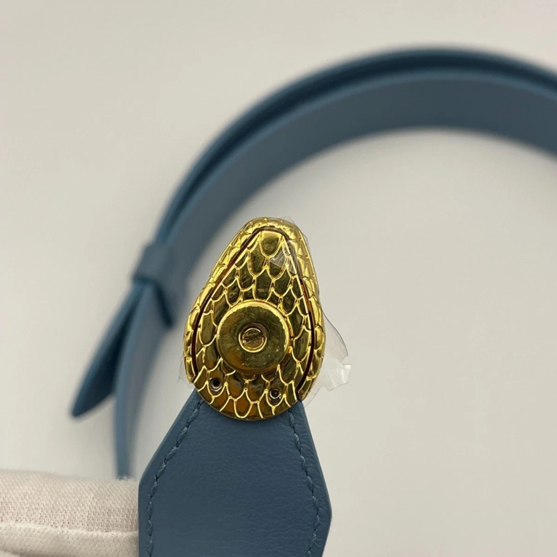 寶格麗 (BVLGARI) 藍色 Serpenti Ellipse Hobo 斜挎包 女士手提包-14