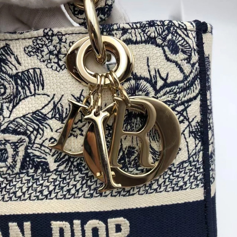 克里斯汀·迪奧 Lady D-Lite Toile de Jouy 反面刺繡兩用包-3