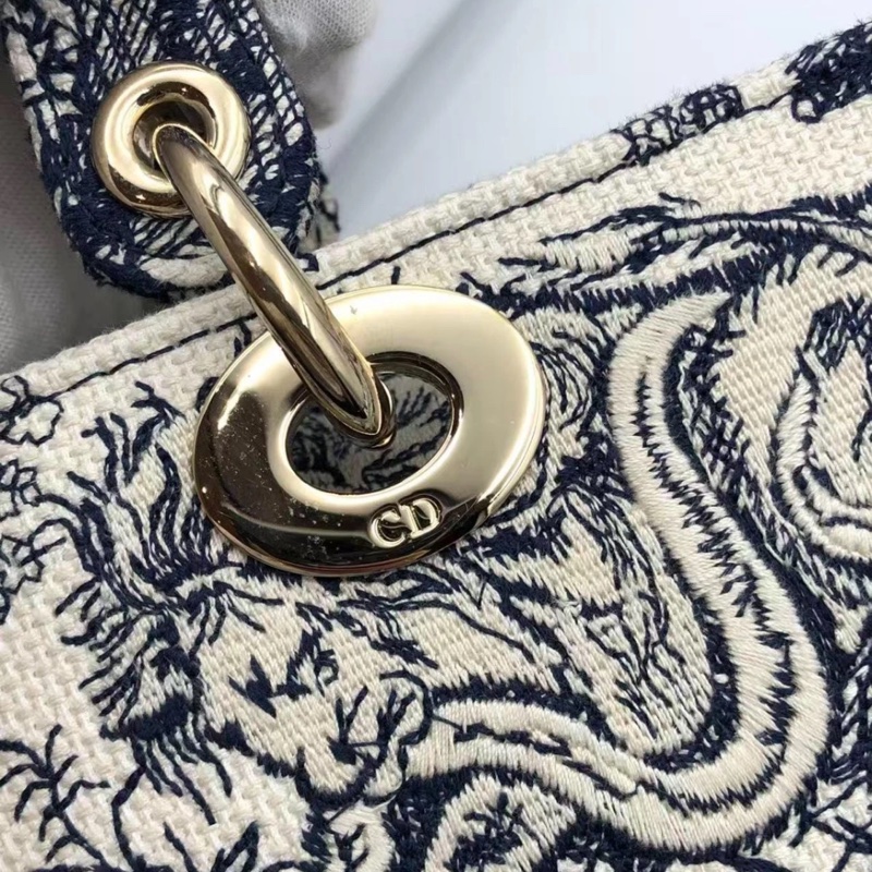 克里斯汀·迪奧 Lady D-Lite Toile de Jouy 反面刺繡兩用包-8