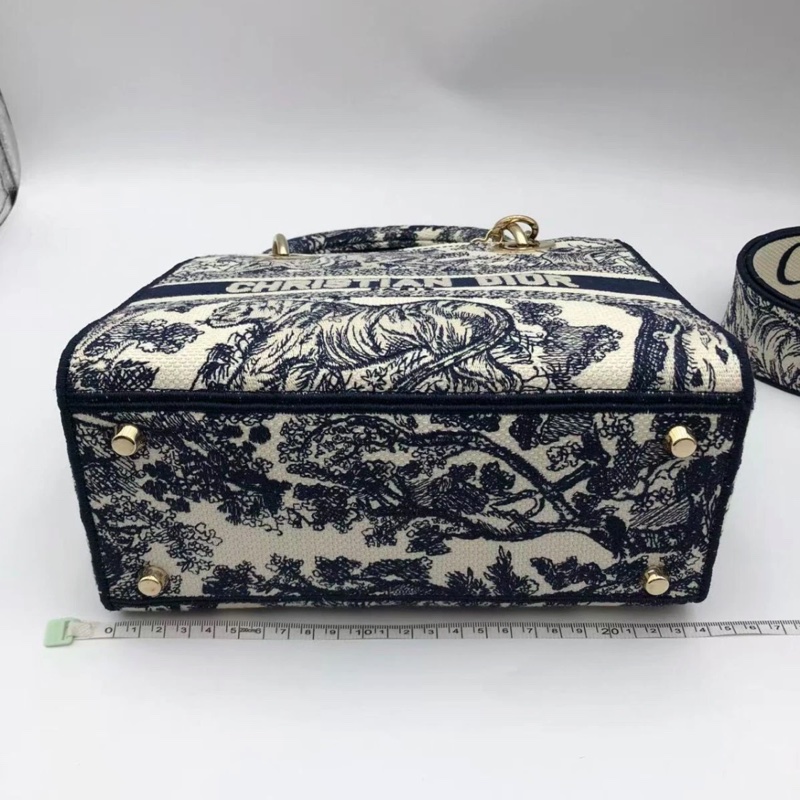 克里斯汀·迪奧 Lady D-Lite Toile de Jouy 反面刺繡兩用包-10