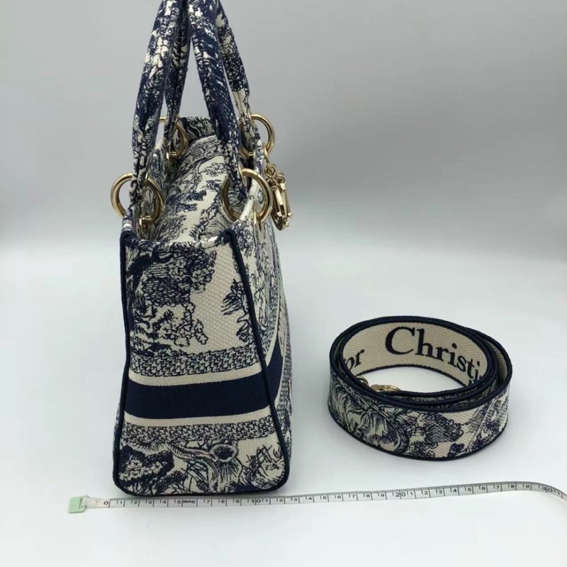 克里斯汀·迪奧 Lady D-Lite Toile de Jouy 反面刺繡兩用包-12