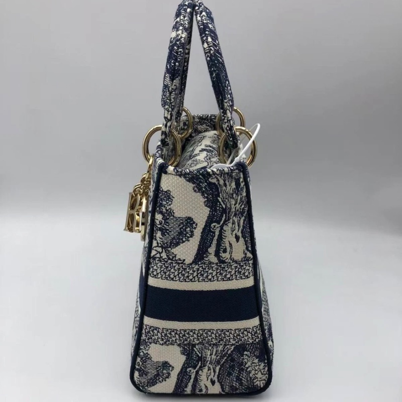 克里斯汀·迪奧 Lady D-Lite Toile de Jouy 反面刺繡兩用包-16