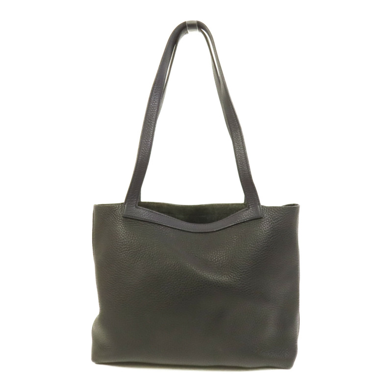 HERMES Clemence皮革Cabasellier 31肩背袋Noir Navy-1