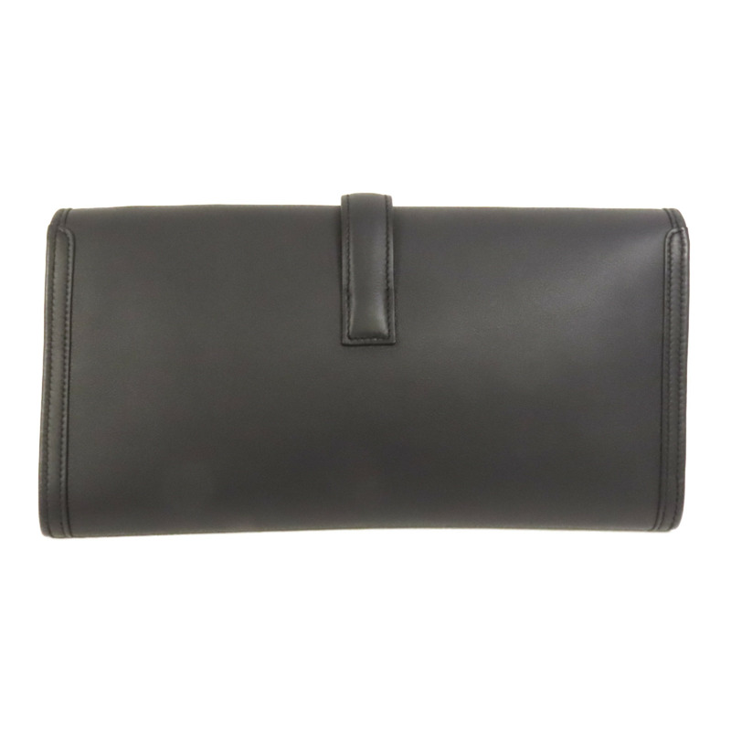 HERMES Swift皮革Jige手拿包Navy-1