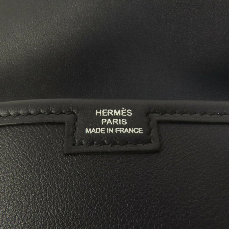 HERMES Swift皮革Jige手拿包Navy-7