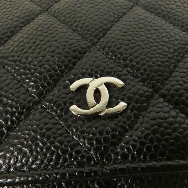 CHANEL 牛皮皮革WOC Wallet On Chain銀扣鏈帶肩背袋-6