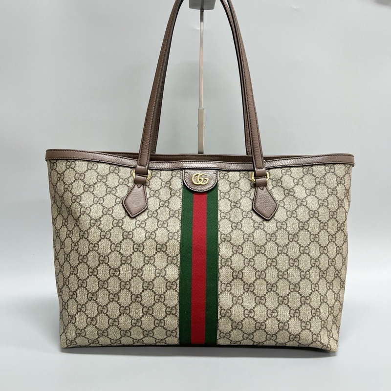 Gucci Ophidia系列老花中號托特包 購物袋-0