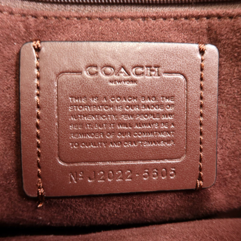 COACH 塗層帆布/皮革2 Way Shoulder金扣手挽肩背兩用袋-10