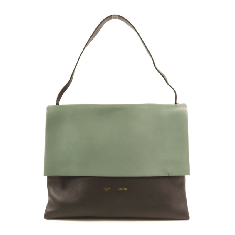 CELINE 牛皮皮革Hand Bag銀扣手挽袋-0