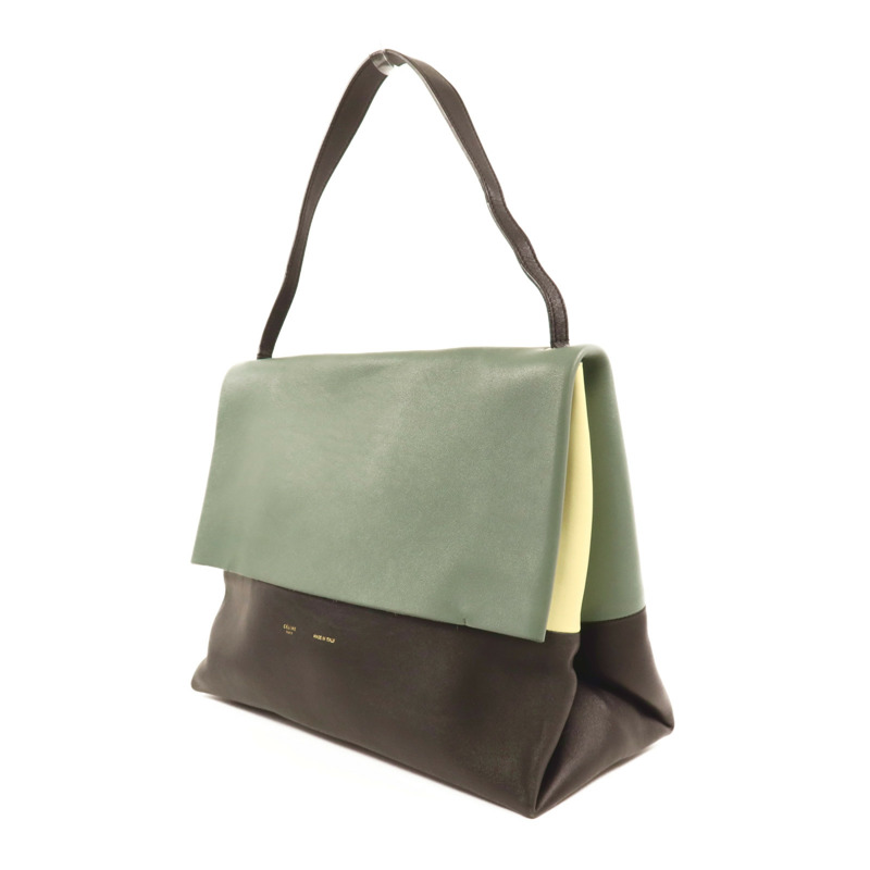 CELINE 牛皮皮革Hand Bag銀扣手挽袋-2