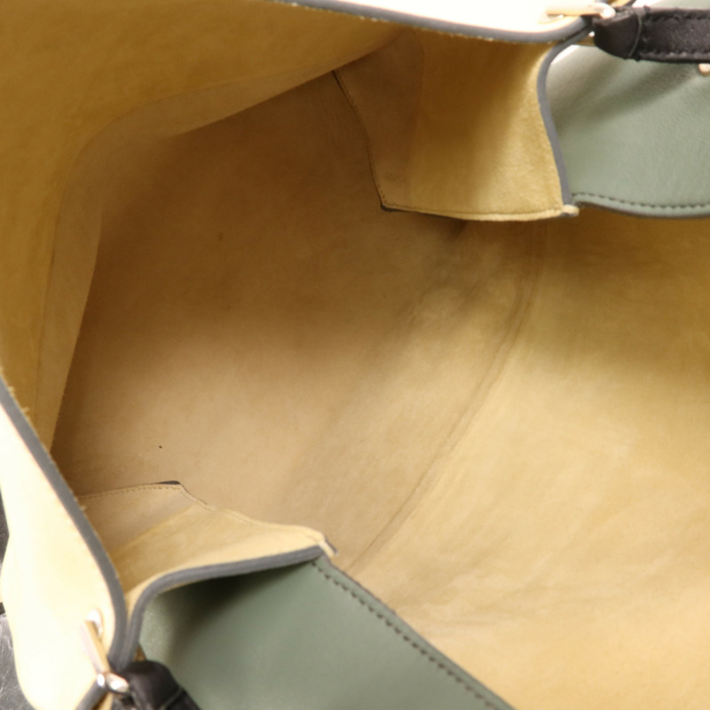 CELINE 牛皮皮革Hand Bag銀扣手挽袋-9