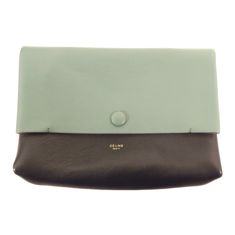 CELINE 牛皮皮革Hand Bag銀扣手挽袋-12