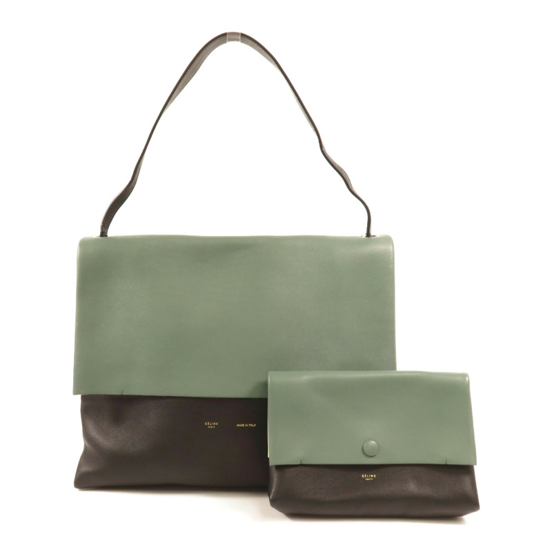 CELINE 牛皮皮革Hand Bag銀扣手挽袋-13