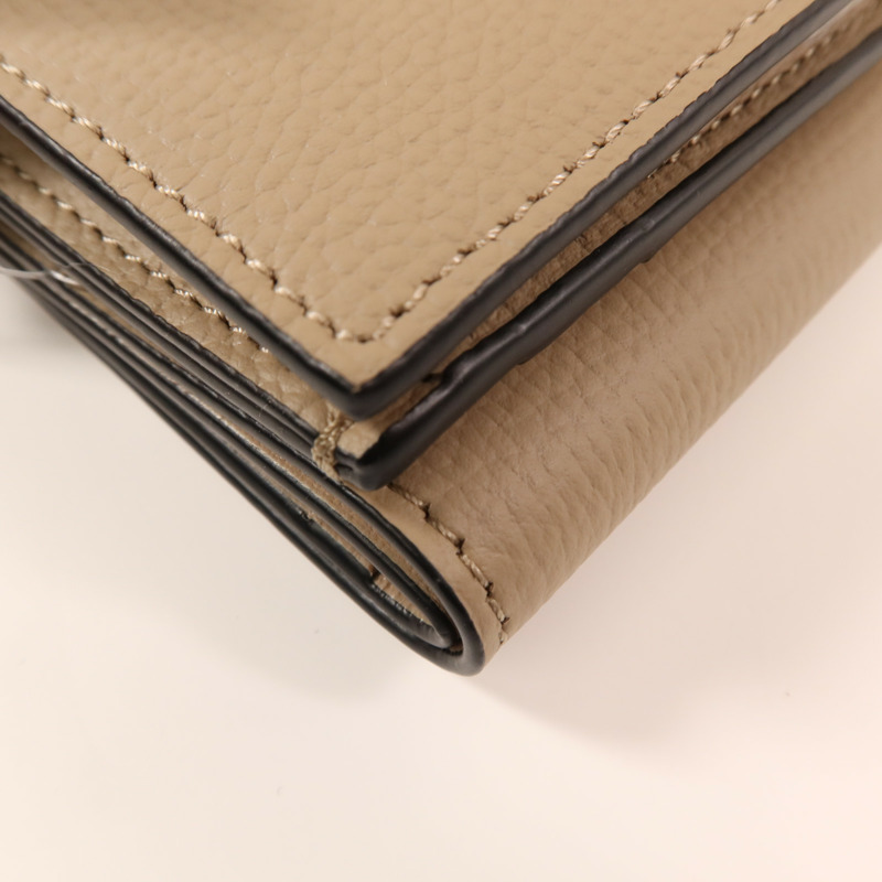 LOEWE 牛皮皮革Anagram Trifold Wallet銀扣錢包-11