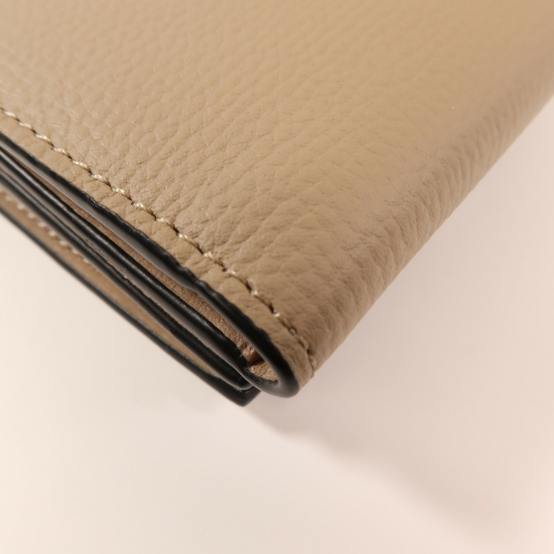 LOEWE 牛皮皮革Anagram Trifold Wallet銀扣錢包-13