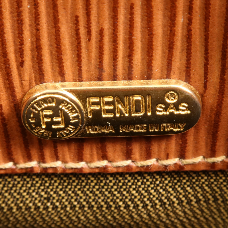 FENDI 牛皮皮革Backpack金扣背包-10