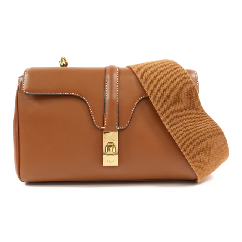CELINE 牛皮皮革Teen Soft 16金扣肩背袋-0
