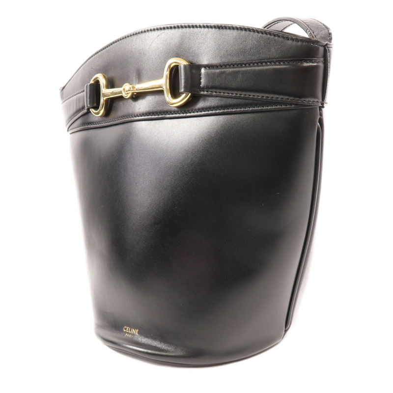 CELINE 牛皮皮革Bucket Bag金扣肩背袋-2