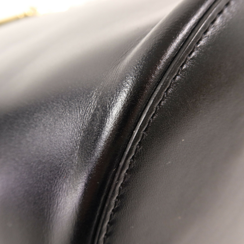 CELINE 牛皮皮革Bucket Bag金扣肩背袋-6