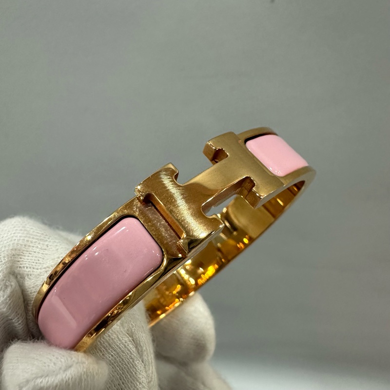 Hermes 玫瑰金色金釦H clic H PM手鐲-1