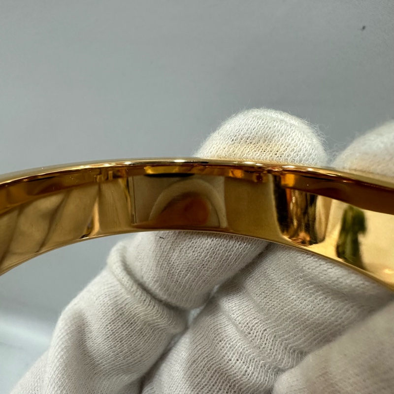 Hermes 玫瑰金色金釦H clic H PM手鐲-14