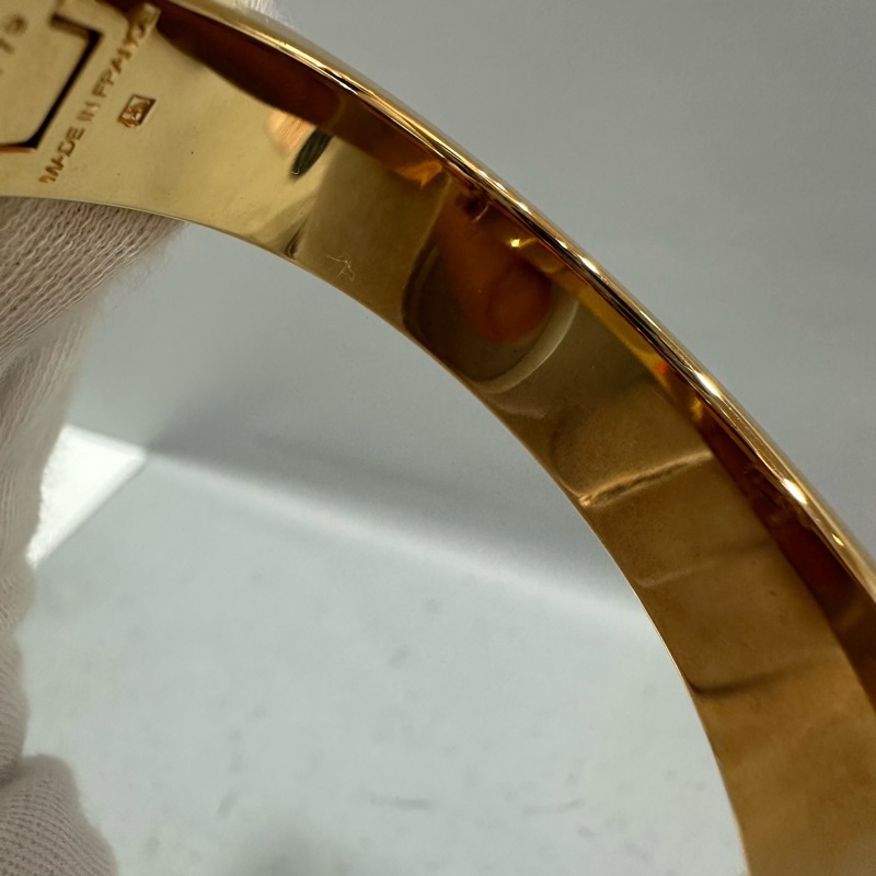 Hermes 玫瑰金色金釦H clic H PM手鐲-15