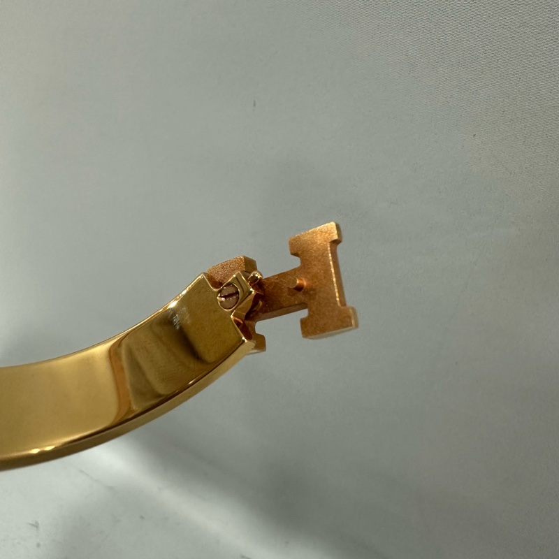 Hermes 玫瑰金色金釦H clic H PM手鐲-16